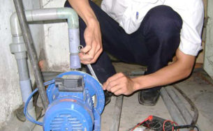 Máy bơm nước bị dò rỉ điện