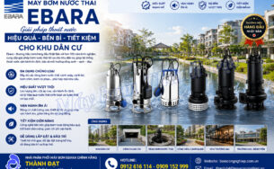 Máy bơm nước thải Ebara cho khu dân cư