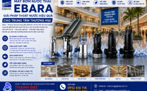 Máy bơm nước thải Ebara cho trung tâm thương mại