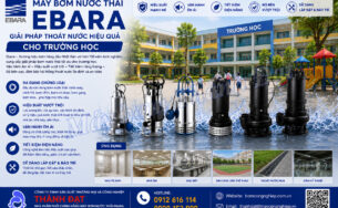 Máy bơm nước thải Ebara cho trường học