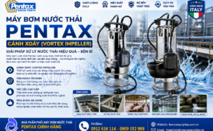 Máy bơm nước thải Pentax cánh xoáy