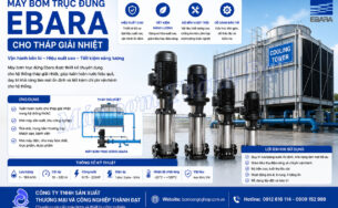 Máy bơm trục đứng Ebara cho tháp giải nhiệt