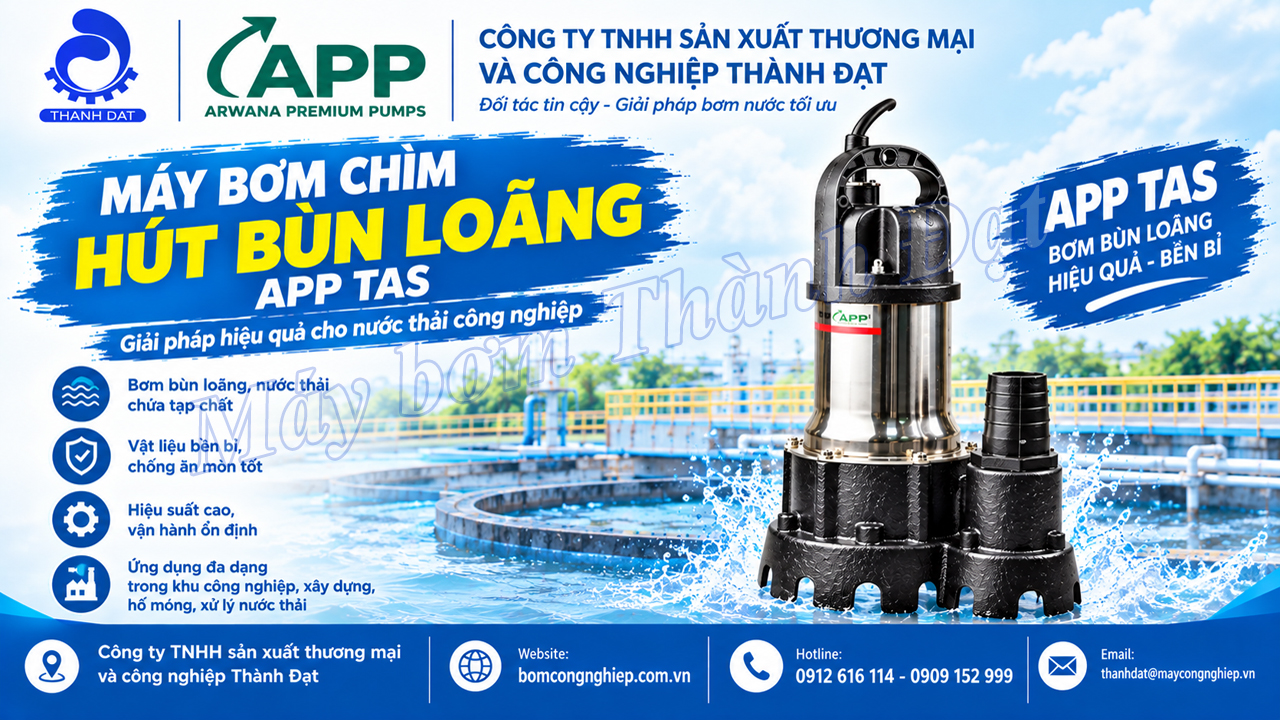máy bơm chìm hút bùn loãng APP TAS máy bơm chìm hút bùn loãng APP TAS